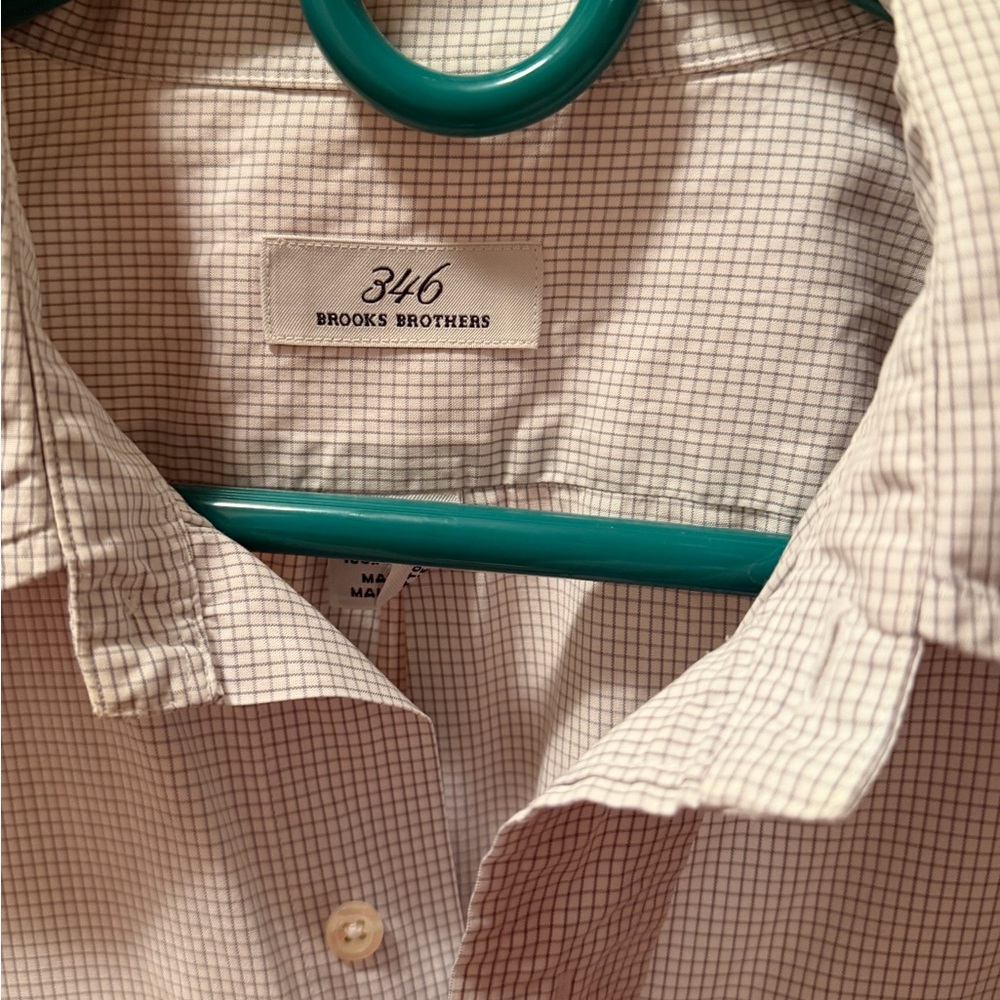 Brooks Brothers White Patterned Button Down Shirt - image 2